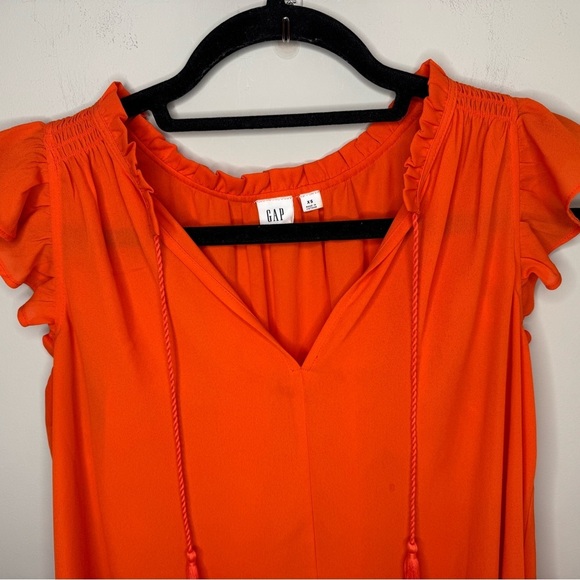 NWOT GAP Orange Flutter Sleeve Tank -XS - Picture 2 of 4